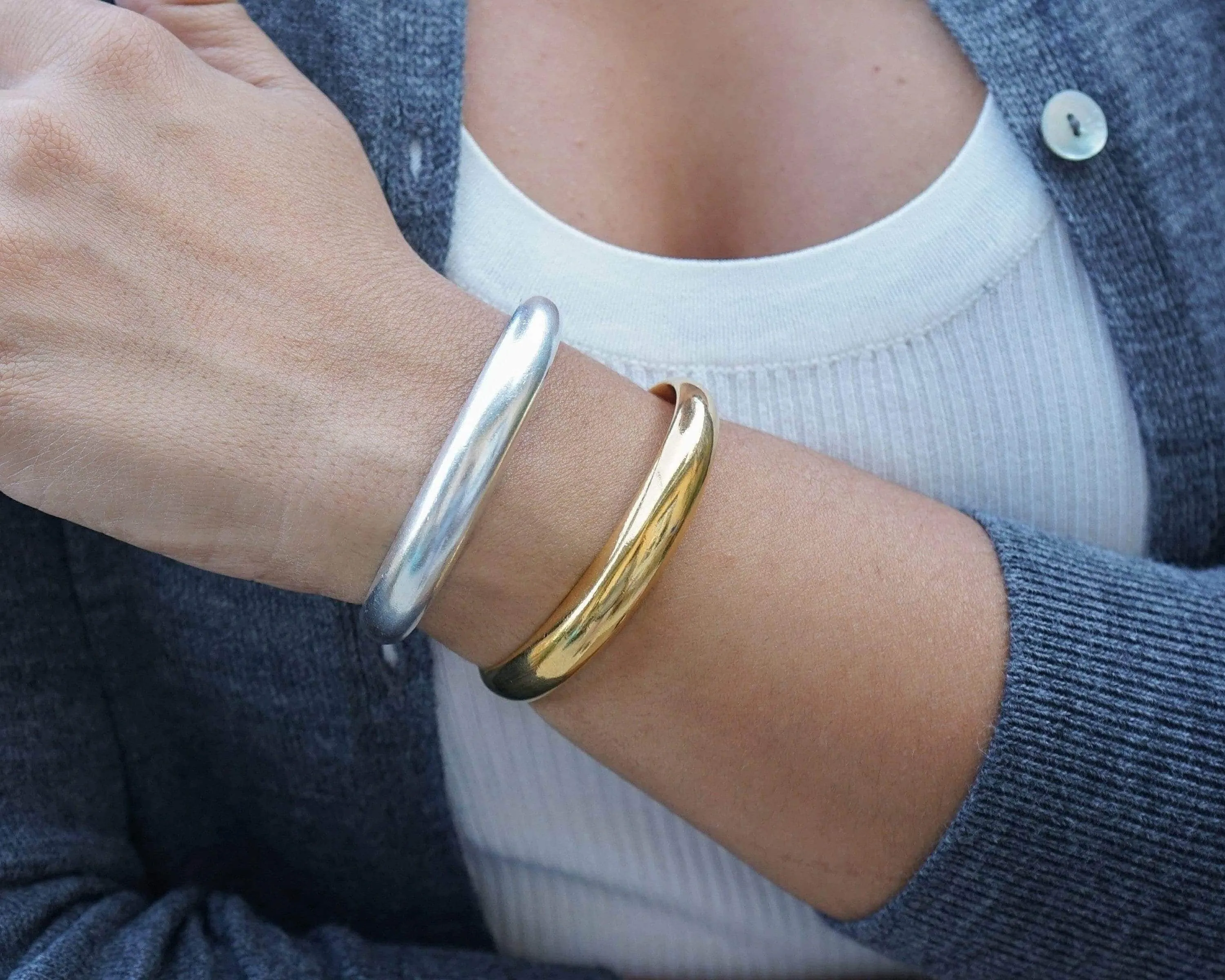 Gold Bold Cuff Bracelet