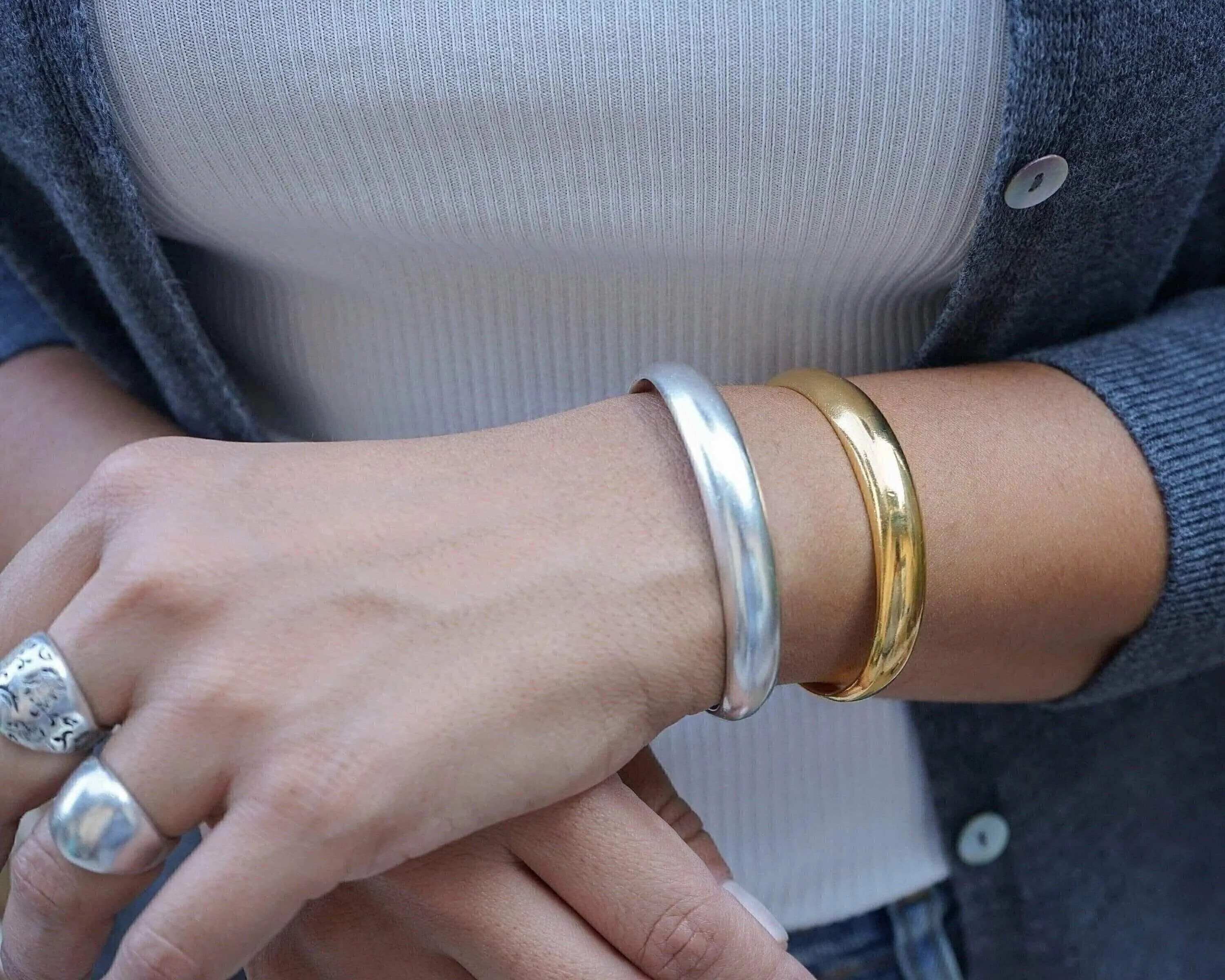 Gold Bold Cuff Bracelet