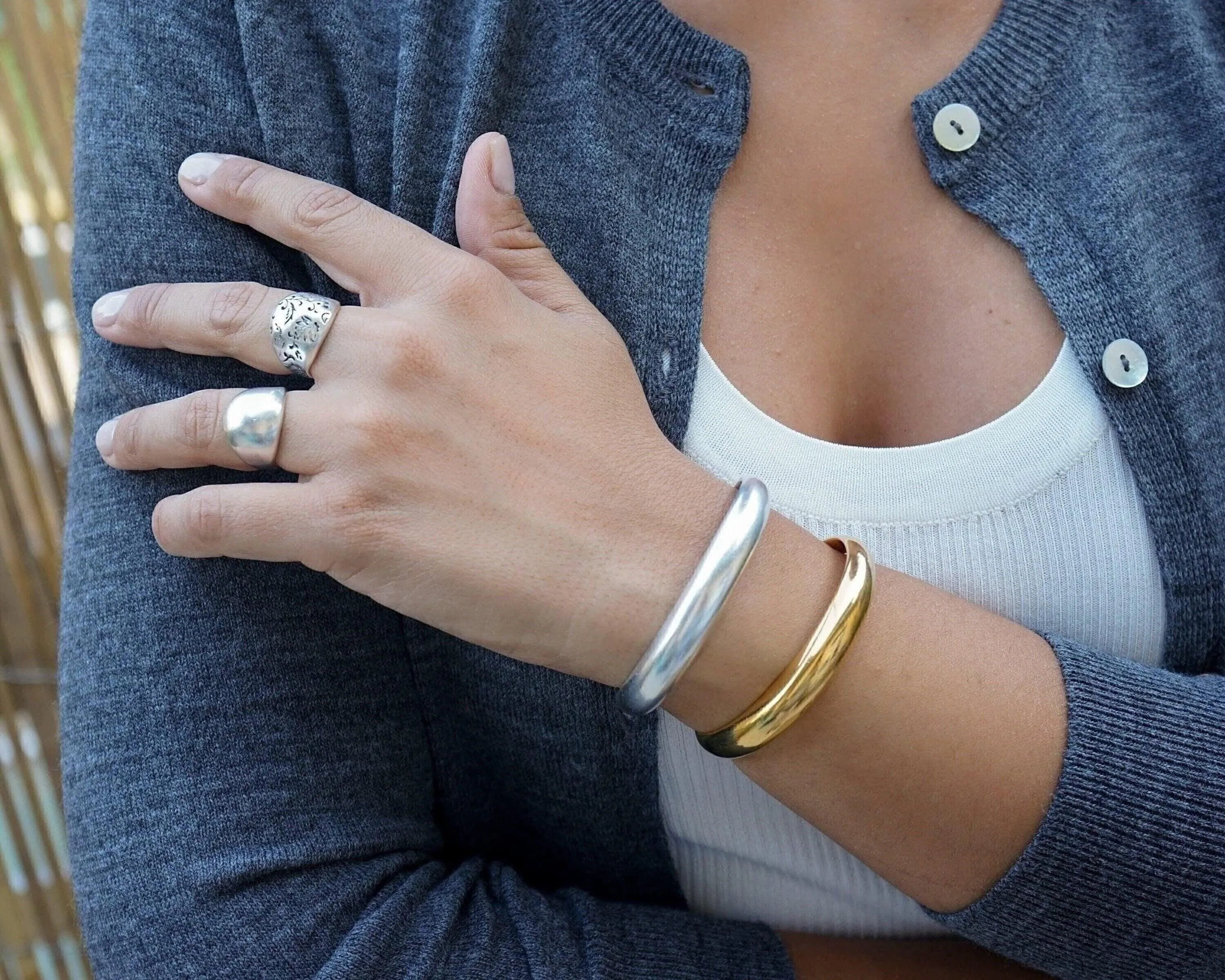 Gold Bold Cuff Bracelet