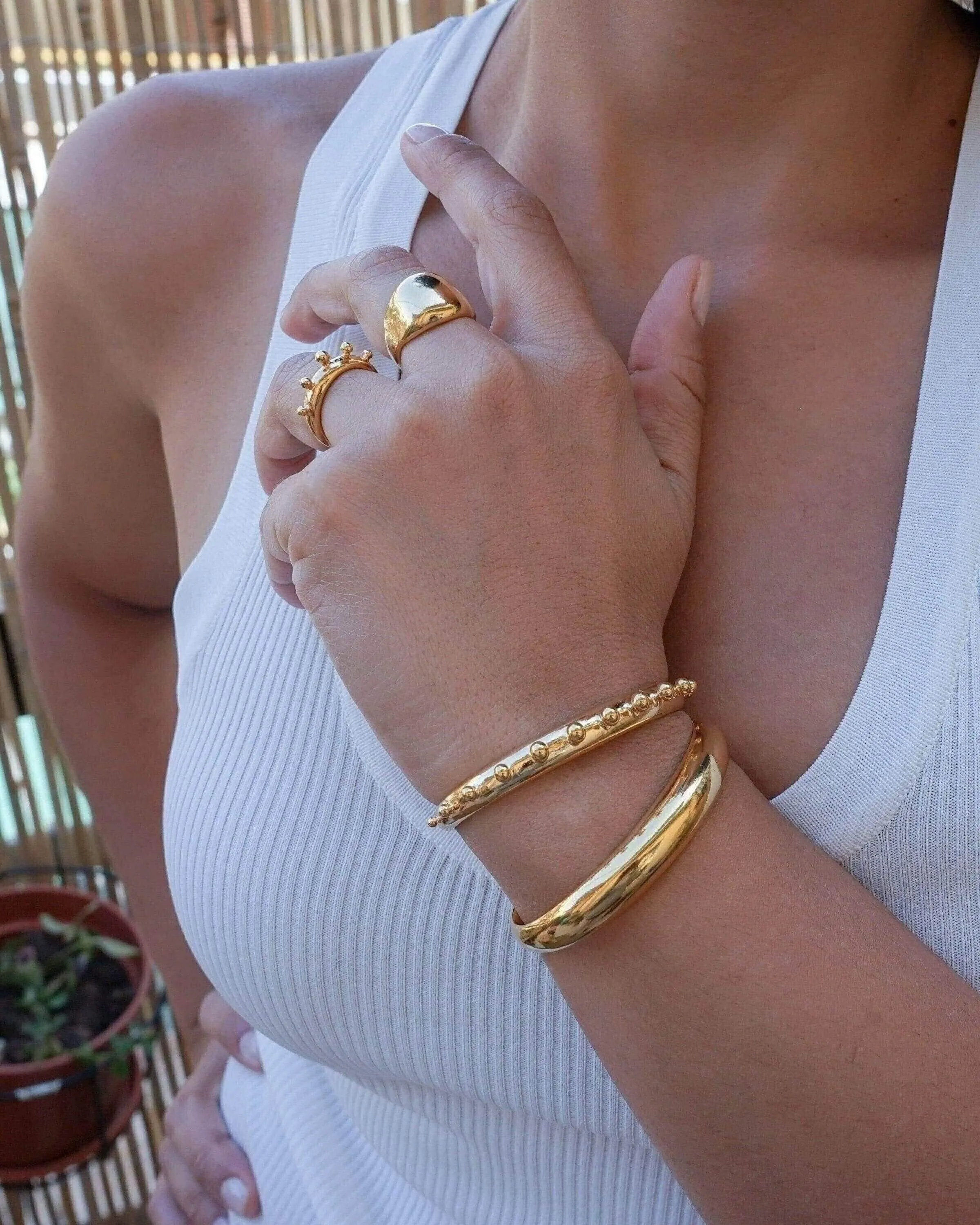 Gold Bold Cuff Bracelet