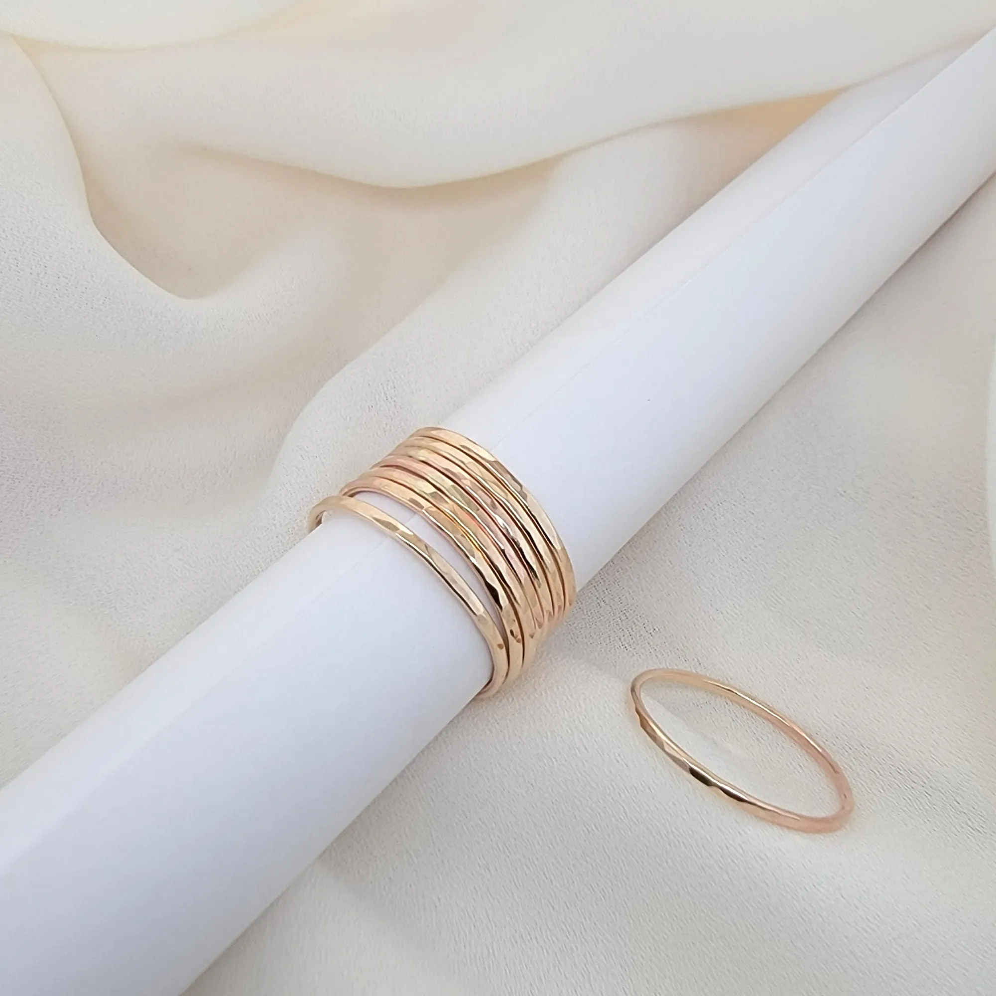 Hammered Stacking Rings - CG474R.