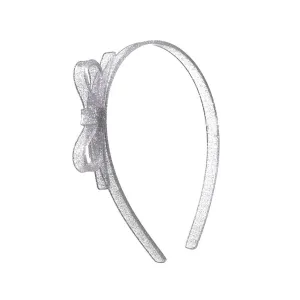 Headbands | Thin Bow- Glitter Silver | Lilies and Roses NY