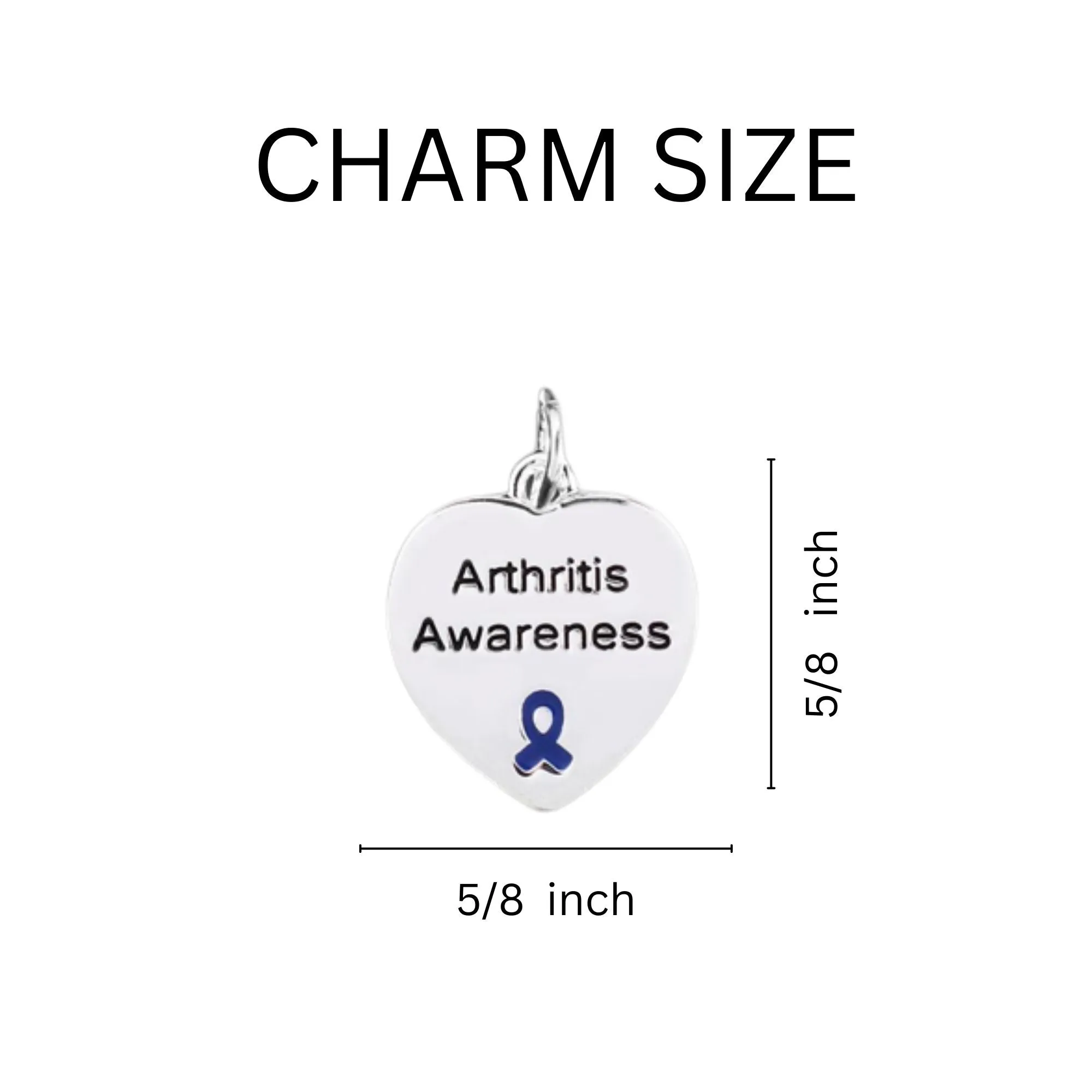 Heart Shaped Arthritis Awareness Necklaces