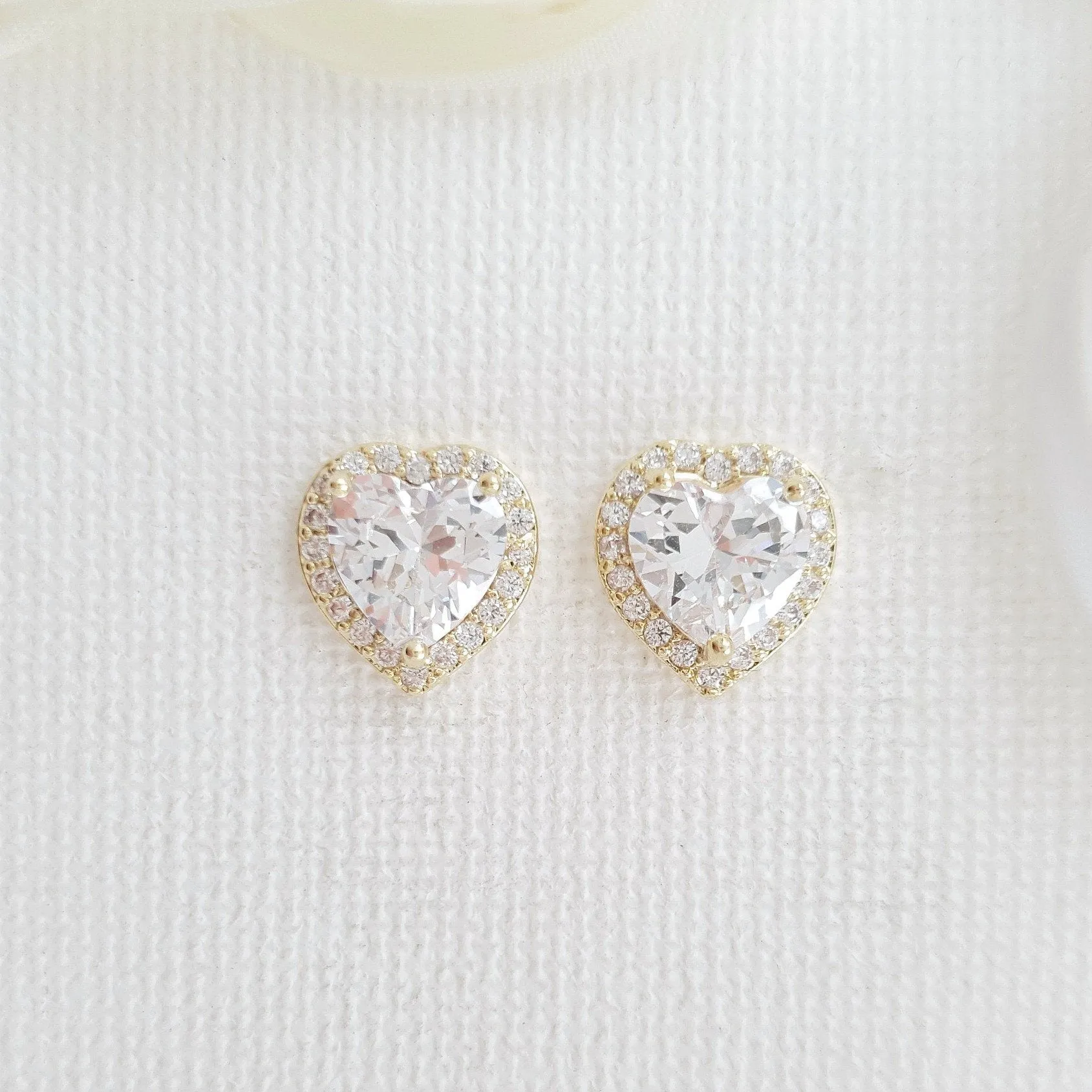 Heart Stud Earrings & Pendants Set-Diana