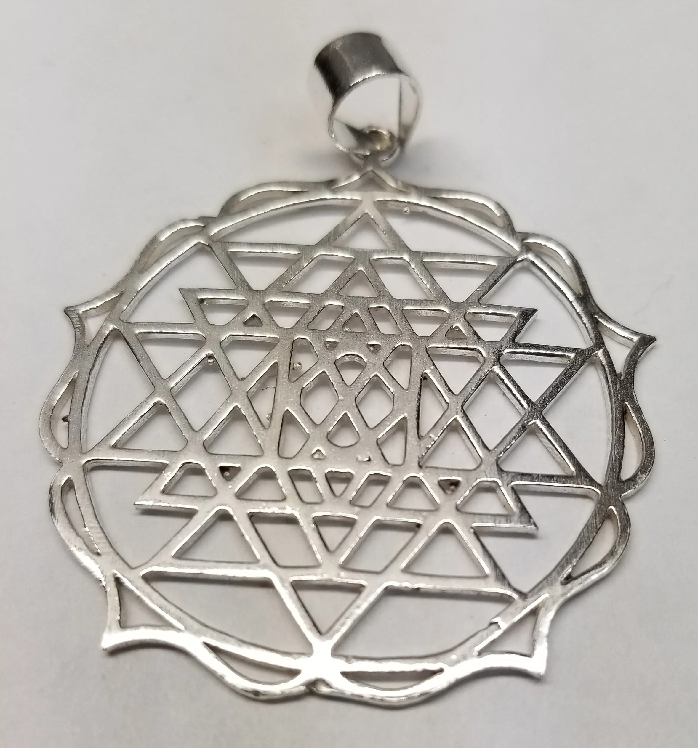 Heavy Brass Sri Yantra Pendant