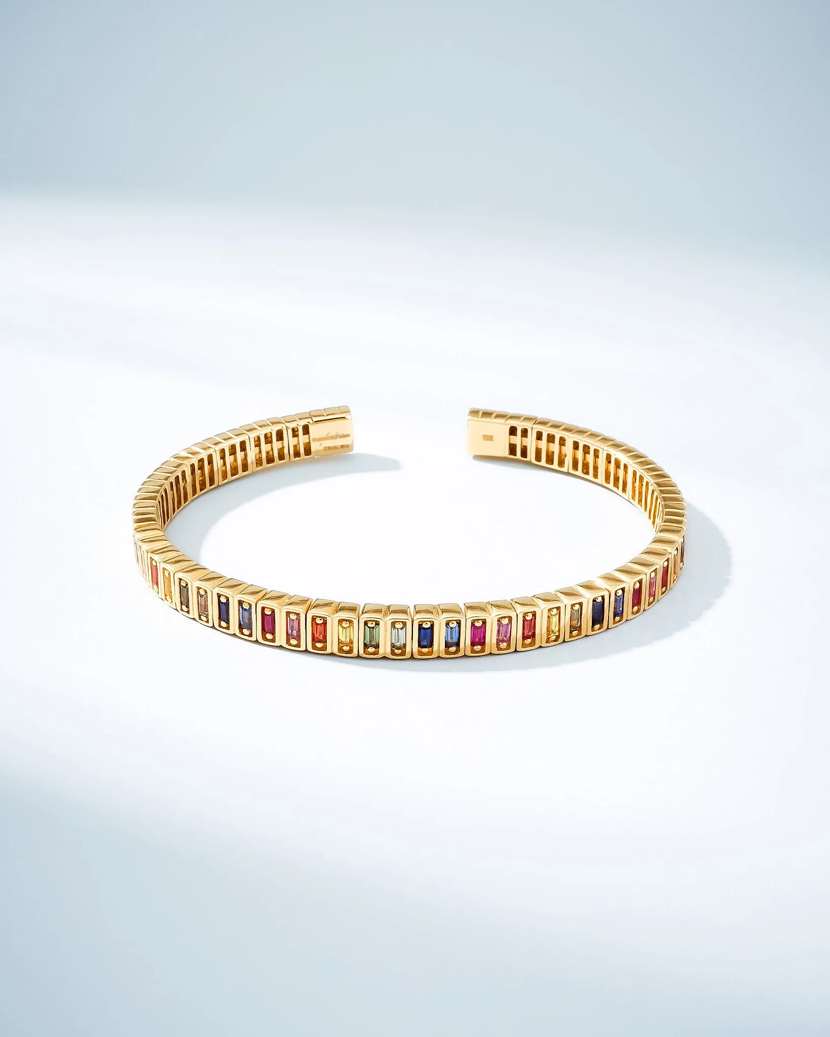 Inlay Rainbow Sapphire Bangle