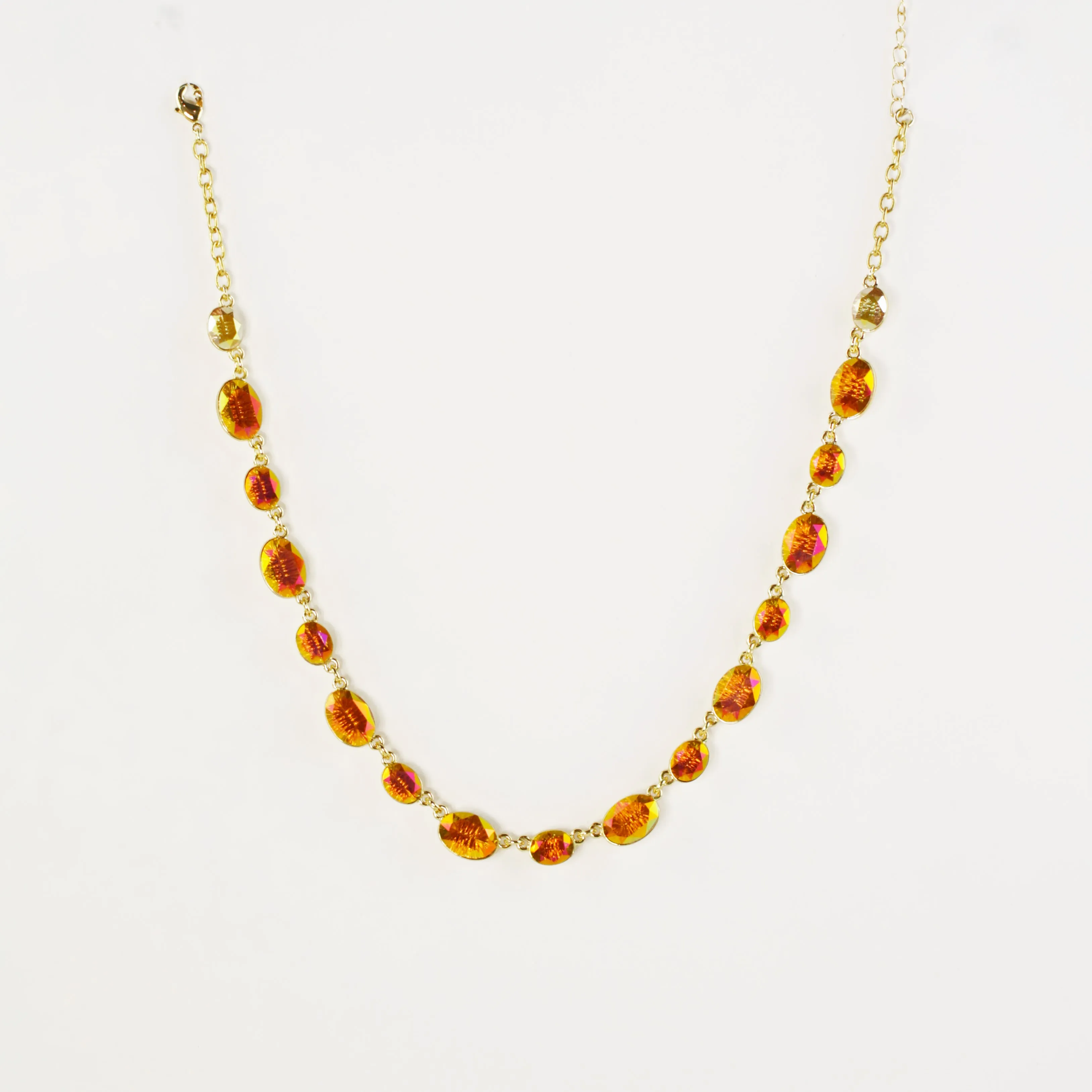 Iridescent Ovals Necklace