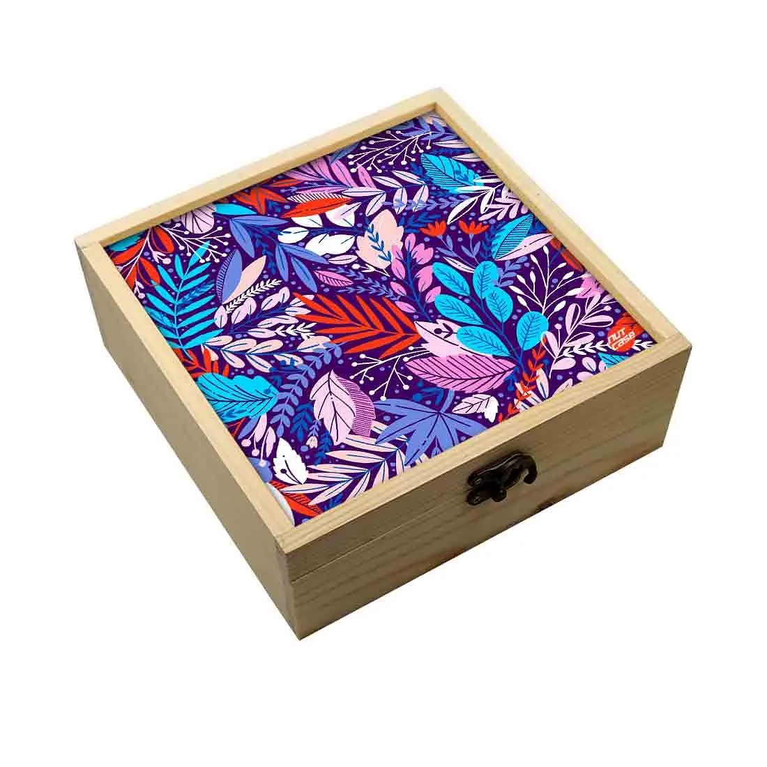 Jewellery Box Wooden Jewelry Organizer -  Purple Floral Spring Collection