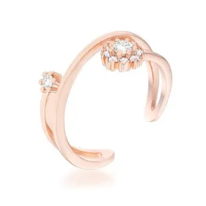 Krista 0.25ct CZ Rose Gold Abstract Wrap Ring