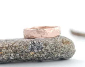 Layered - Multi-Hammered Ring in Rose Gold - Made to order