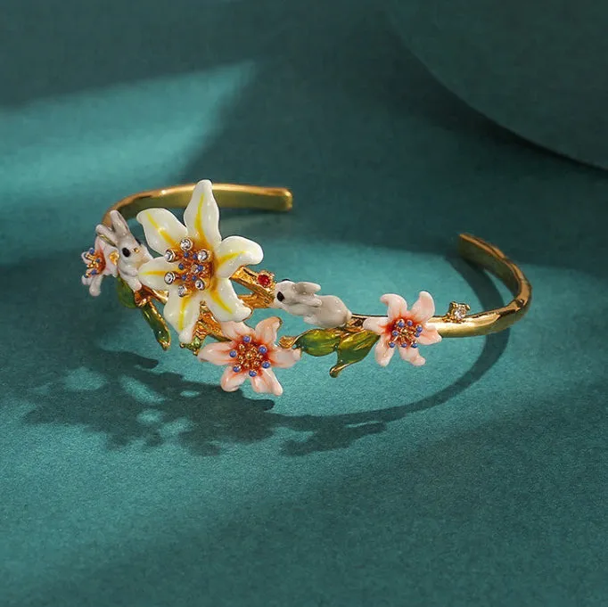 Lily And Rabbit Enamel Glazed Bracelet-i7bags