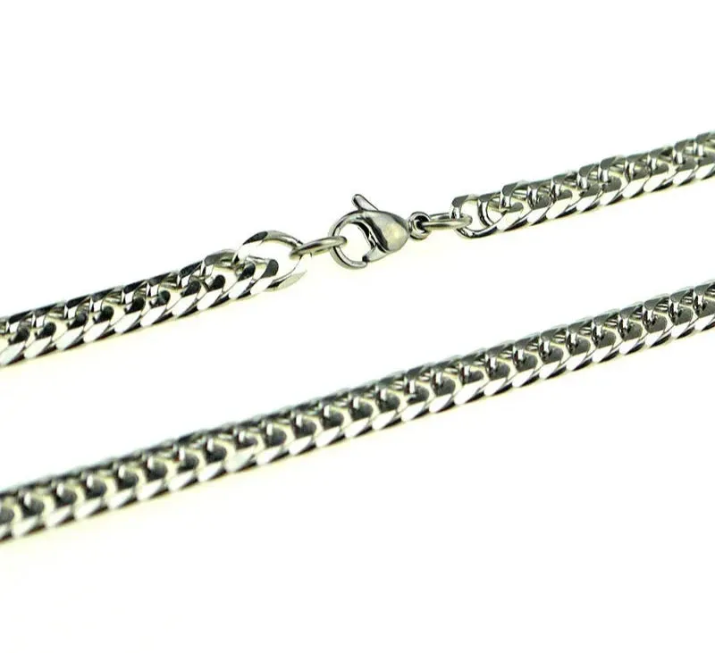 Miami Cuban Stainless Steel Chain Bracelet – 7mm Flat Curb Design for Men, Hip Hop & Rock Jewelry, Customizable, Wholesale Available