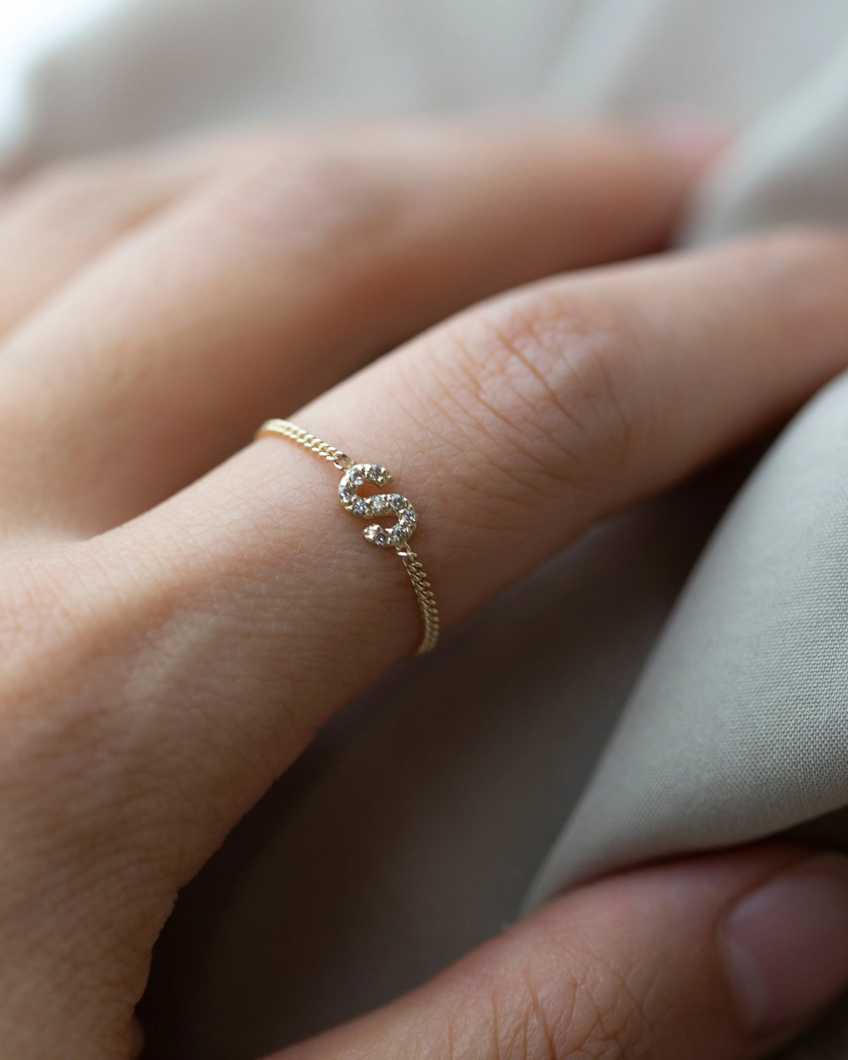 Mini Diamonds letter Ring