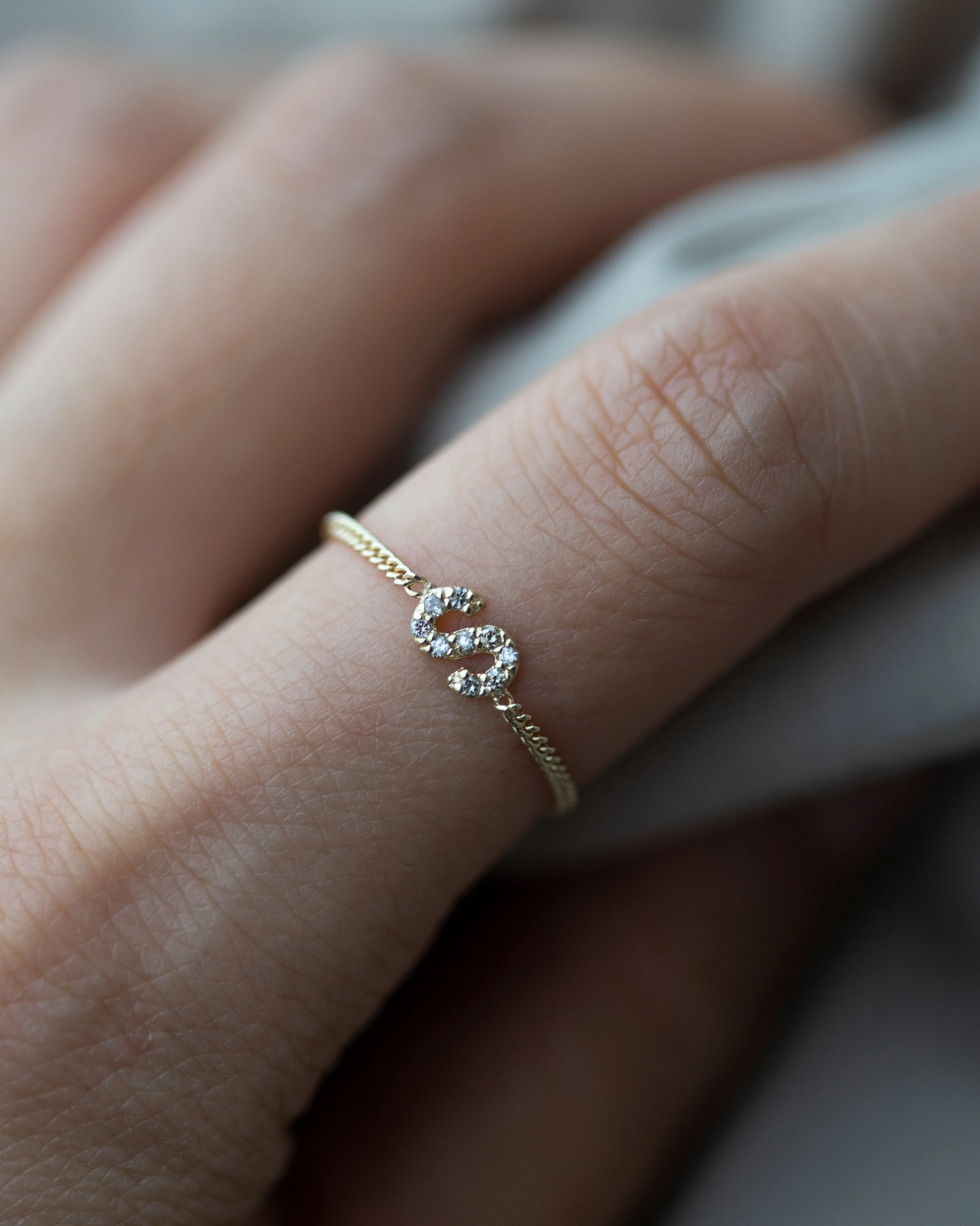 Mini Diamonds letter Ring