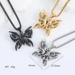 Minimalist Butterfly Stainless Steel Electroplating Pendants