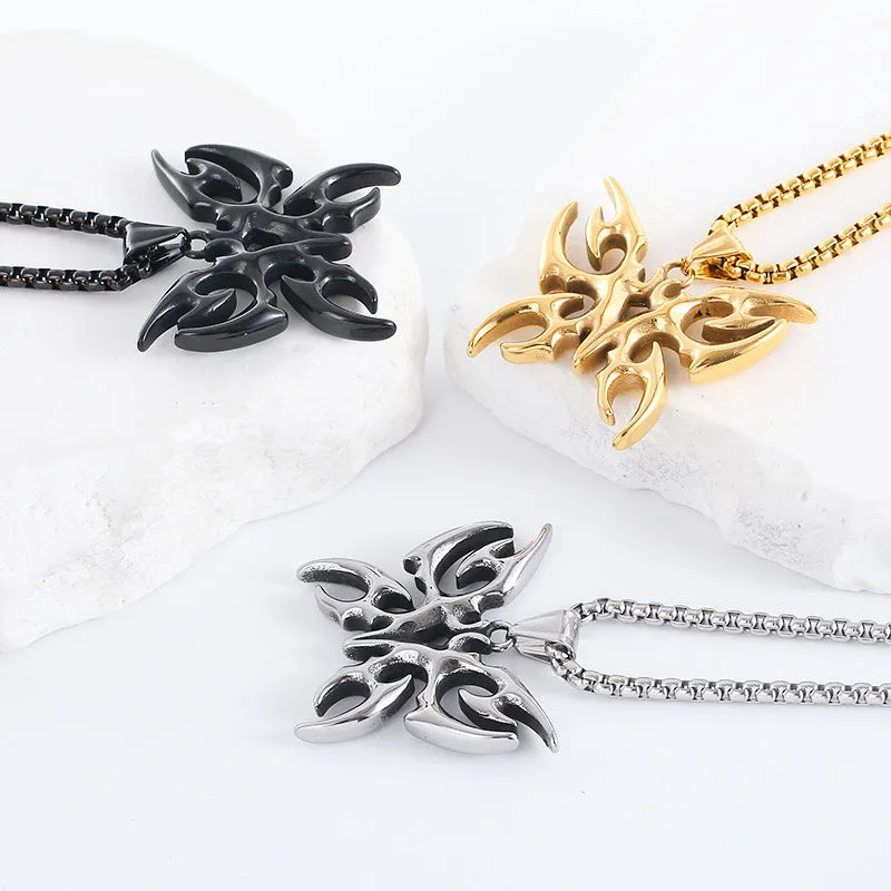 Minimalist Butterfly Stainless Steel Electroplating Pendants