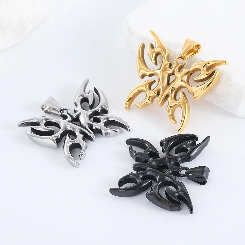 Minimalist Butterfly Stainless Steel Electroplating Pendants