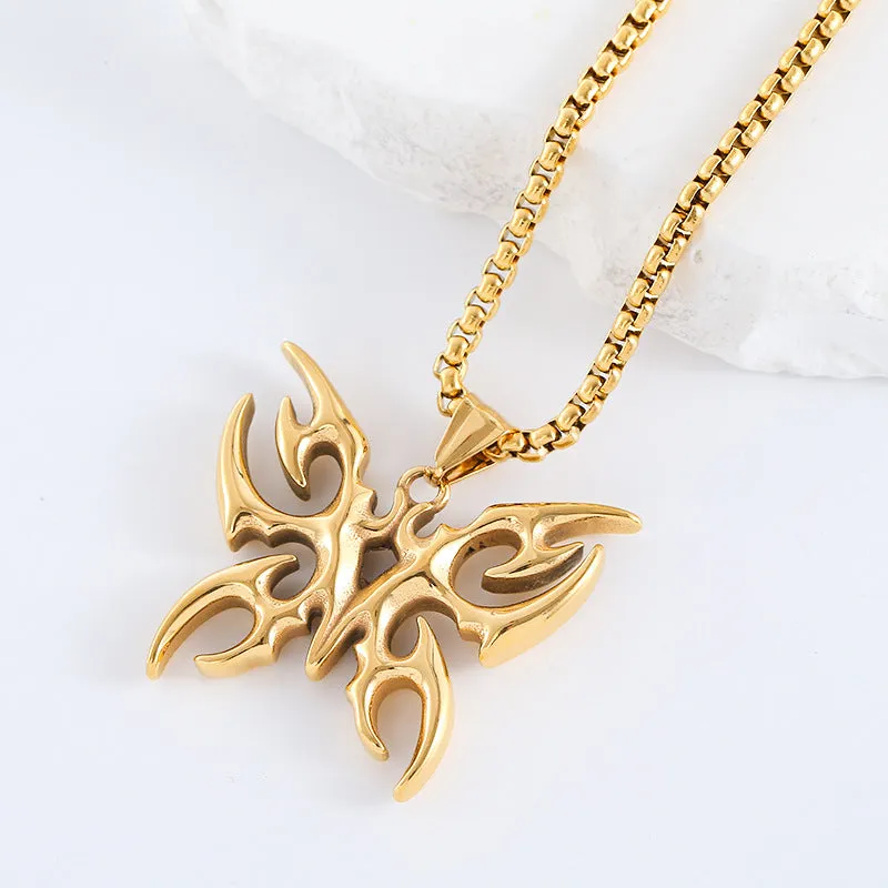 Minimalist Butterfly Stainless Steel Electroplating Pendants