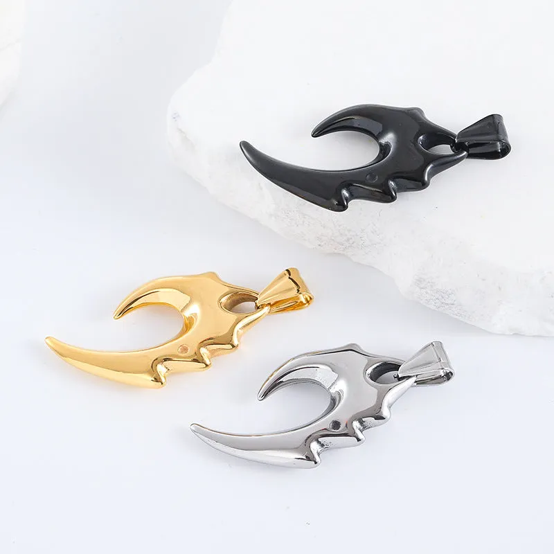 Minimalist Fan-Shape Stainless Steel Electroplating Pendants