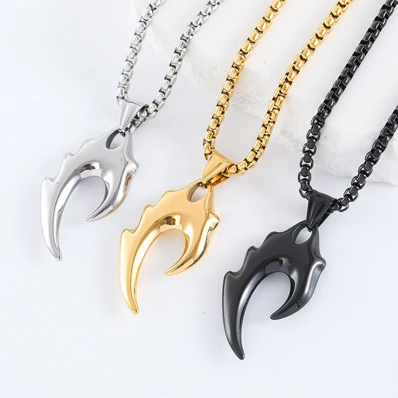 Minimalist Fan-Shape Stainless Steel Electroplating Pendants