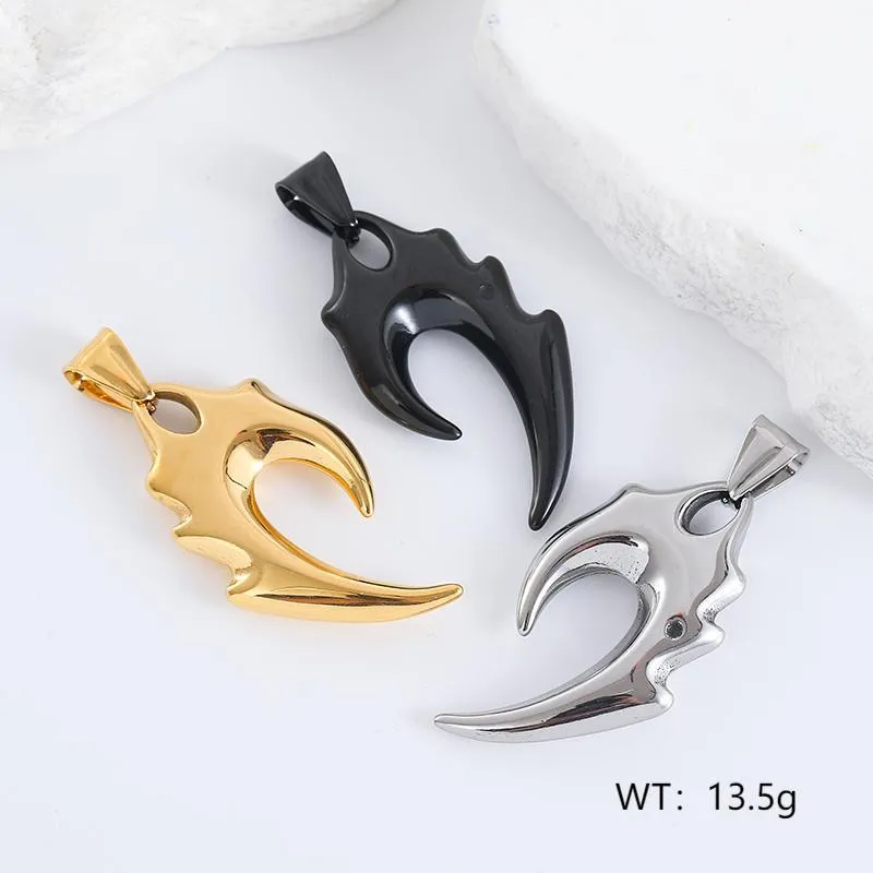 Minimalist Fan-Shape Stainless Steel Electroplating Pendants