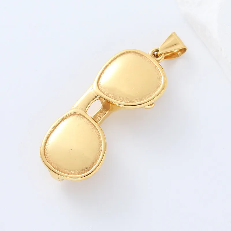 Minimalist Glasses Geometric Stainless Steel Electroplating Pendants