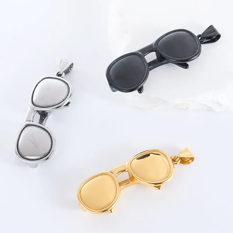 Minimalist Glasses Geometric Stainless Steel Electroplating Pendants