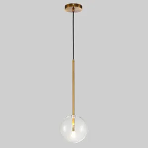 Minimalist Gold Globe Glass Pendant Light Fixture