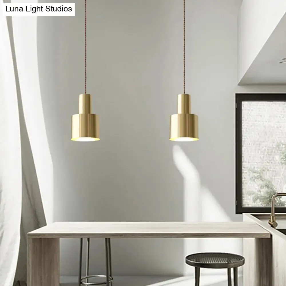 Minimalist Gold Grenade Pendant Ceiling Light for Living Room