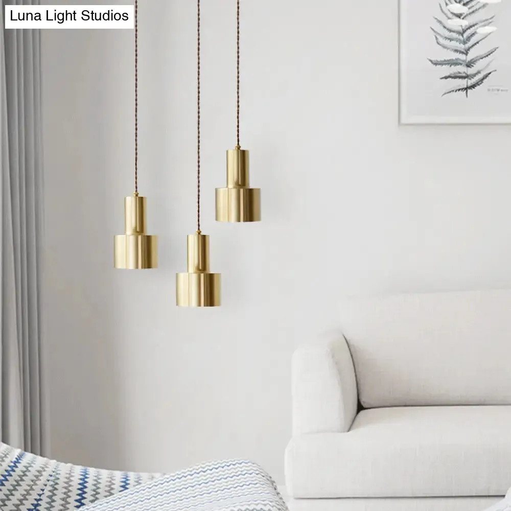 Minimalist Gold Grenade Pendant Ceiling Light for Living Room