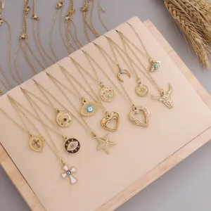 Minimalist Tulip Chinese Zodiac Animal Stainless Steel Pendants