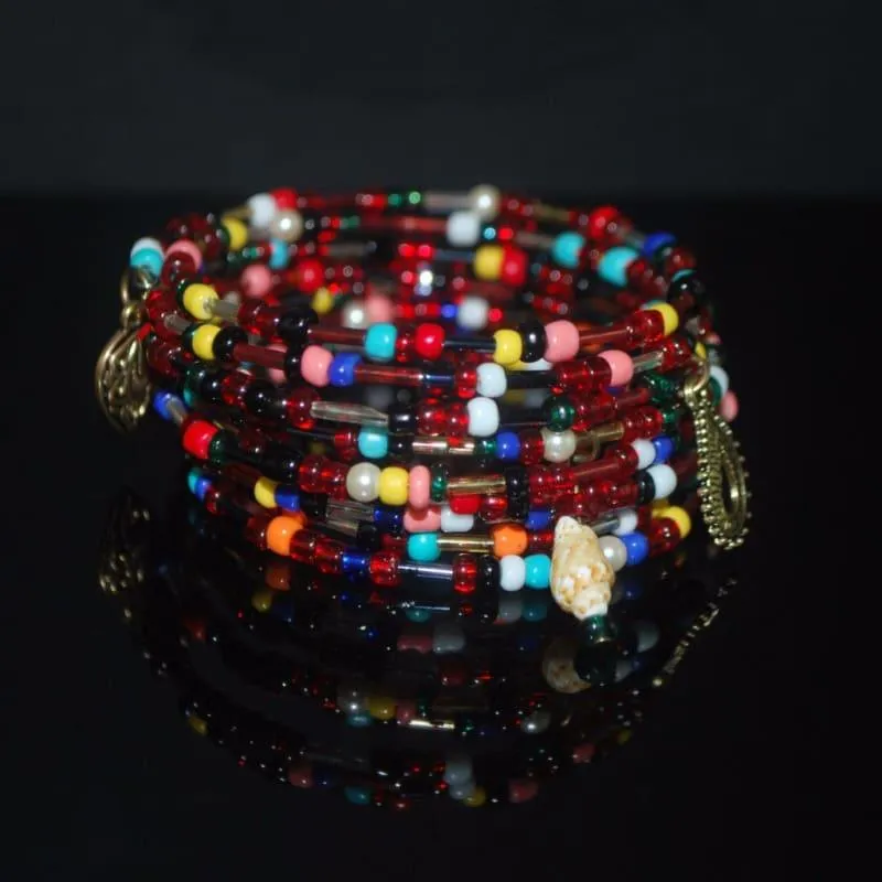 Mixed Colors Seed Bead Memory Wire bracelets