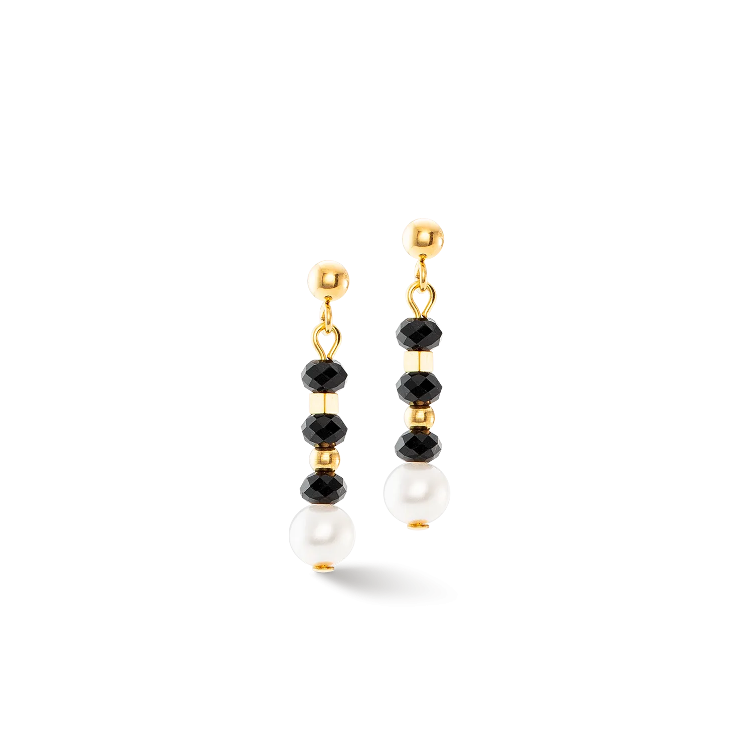 Mystic Pearl earrings gold-black