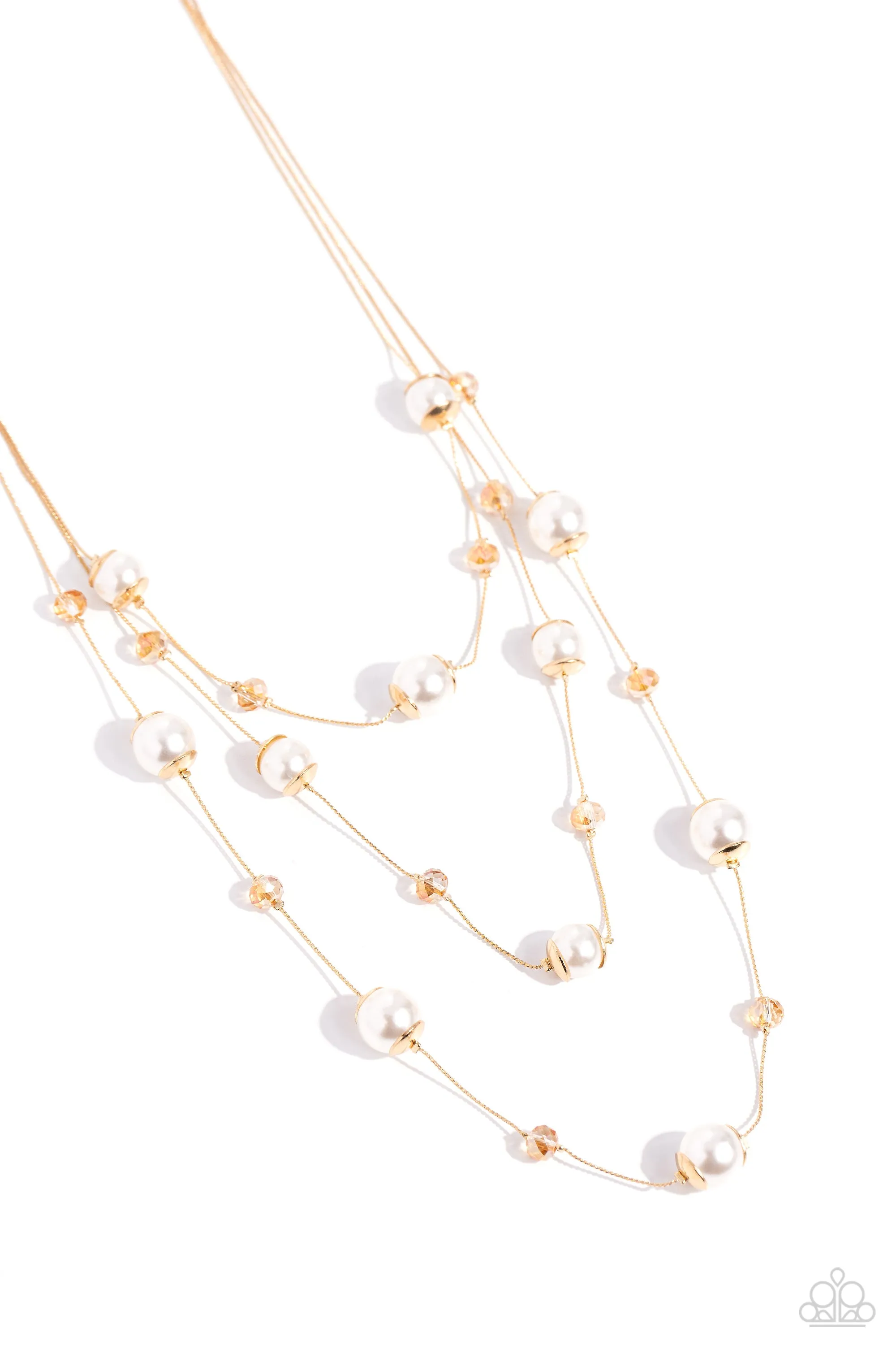 Necklaces Glistening Gamut - Gold Pearl