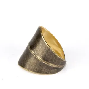 Night Watch ring - antiqued brass