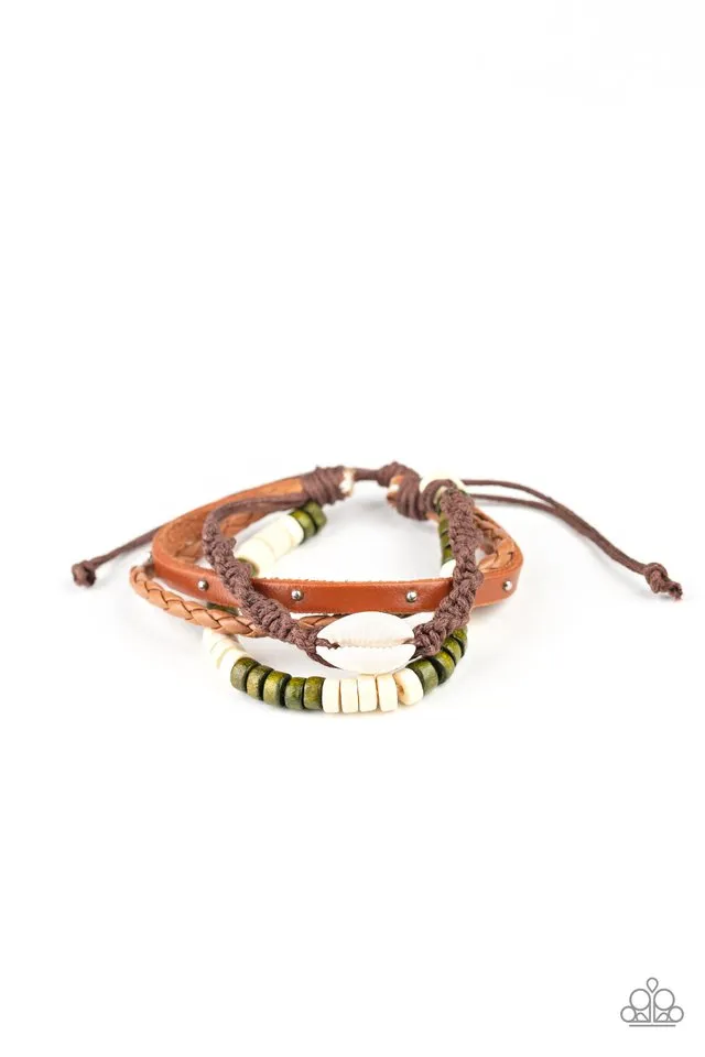 Paparazzi Bracelet ~ Beach Bounty - Green