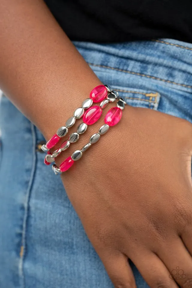 Paparazzi Bracelet ~ Sorry to Burst Your BAUBLE - Pink