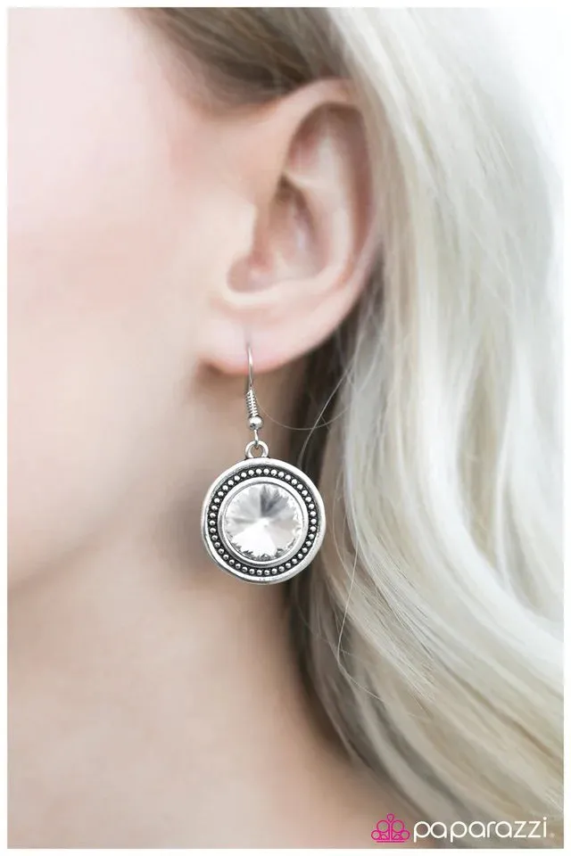 Paparazzi Earring ~ Through The Periscope - White