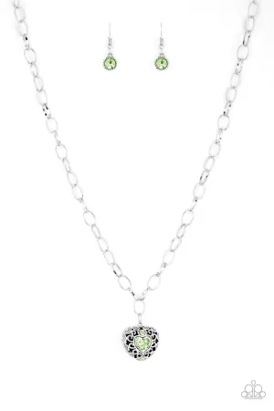 Paparazzi Necklace ~ No Love Lost - Green