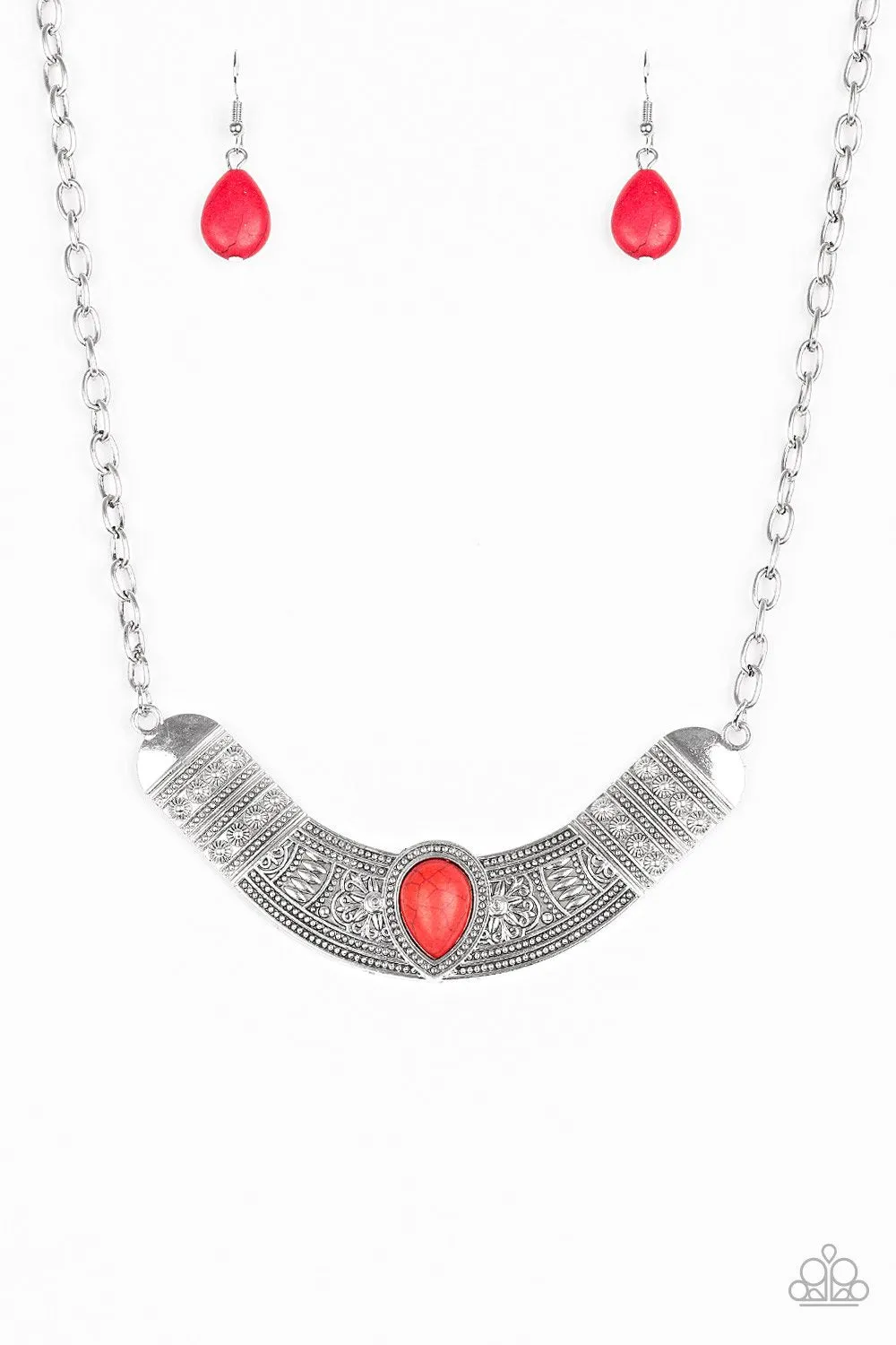 Paparazzi Necklace ~ Very Venturous - Red