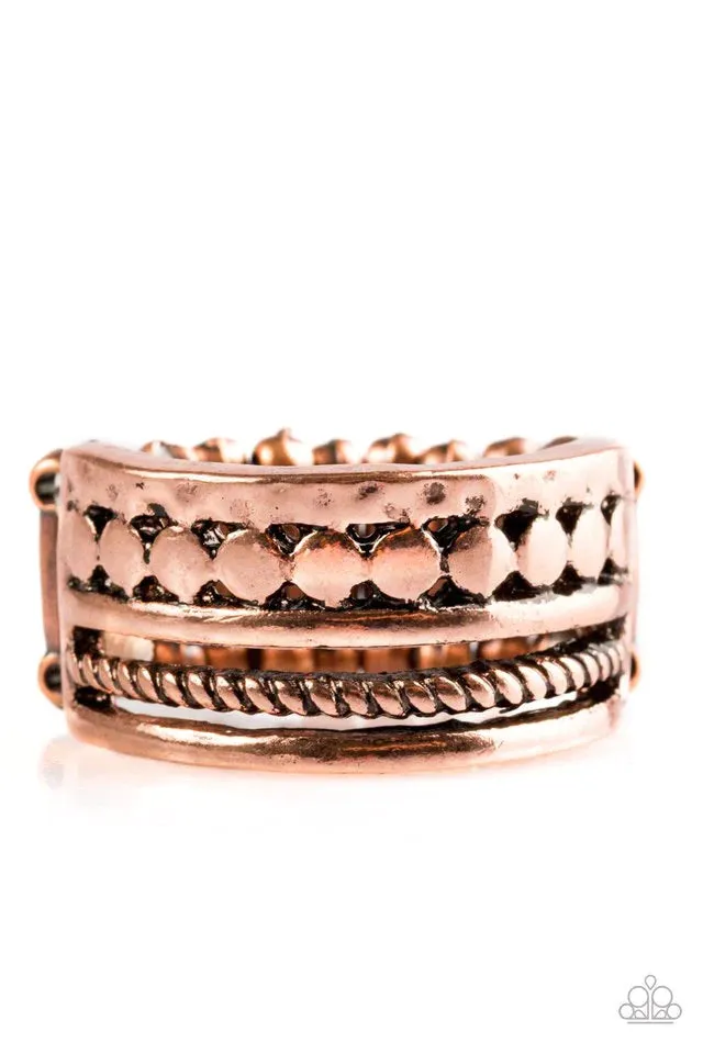 Paparazzi Ring ~ Textile Tease - Copper