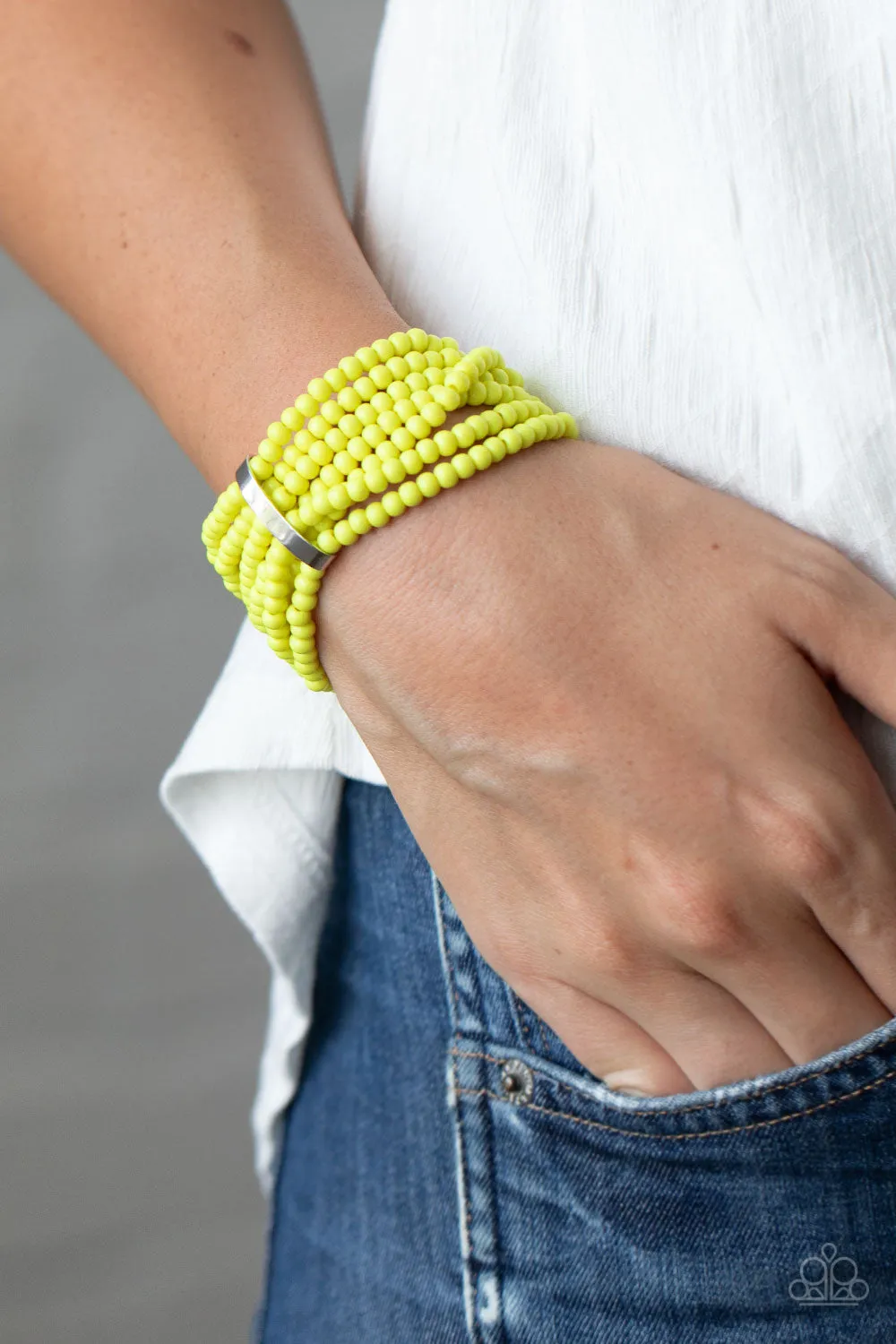 Paparazzi Thank Me LAYER - Yellow Bracelet