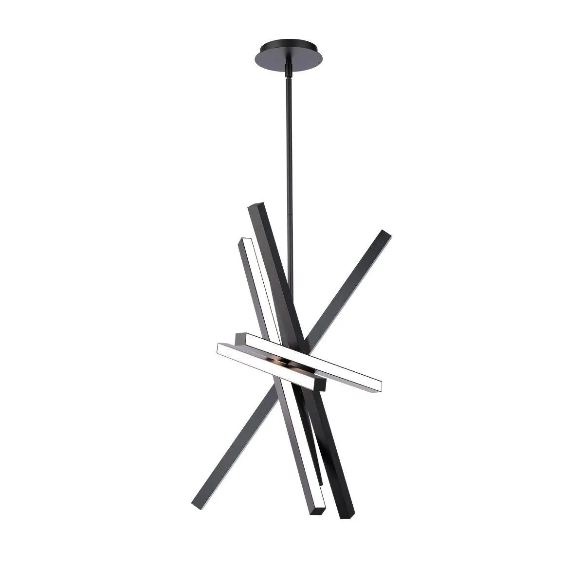 Parallax 17 in. LED Pendant Light Black finish