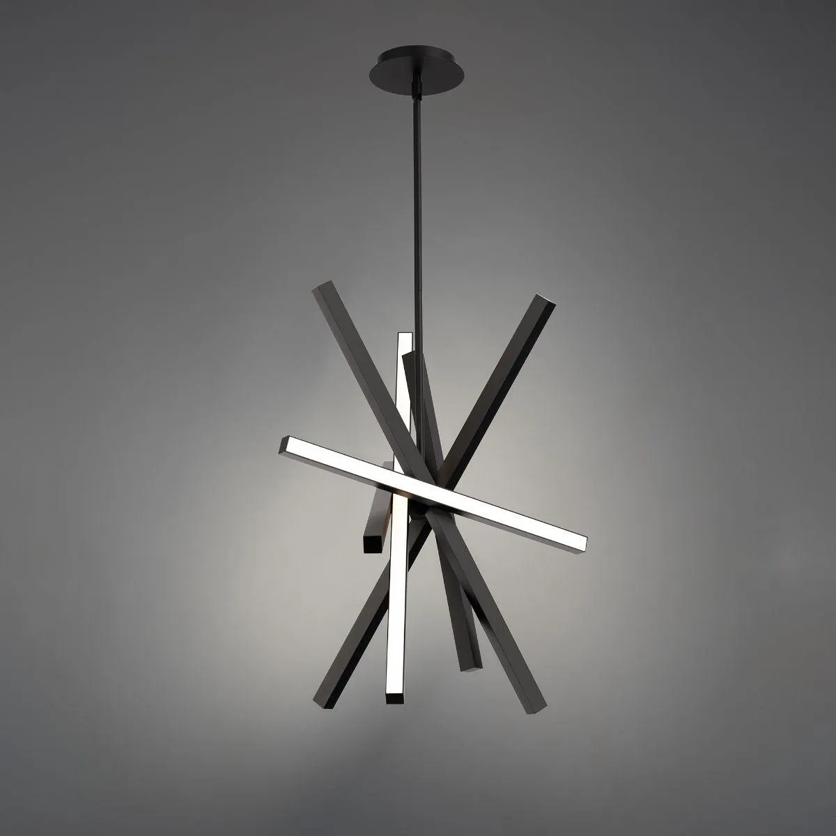 Parallax 17 in. LED Pendant Light Black finish