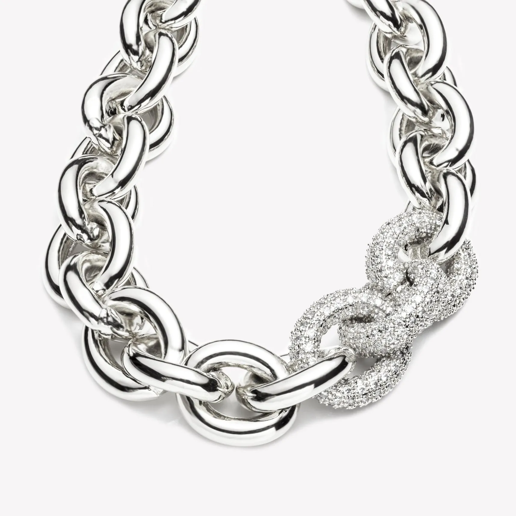 PAVÉ CABLE LINK NECKLACE