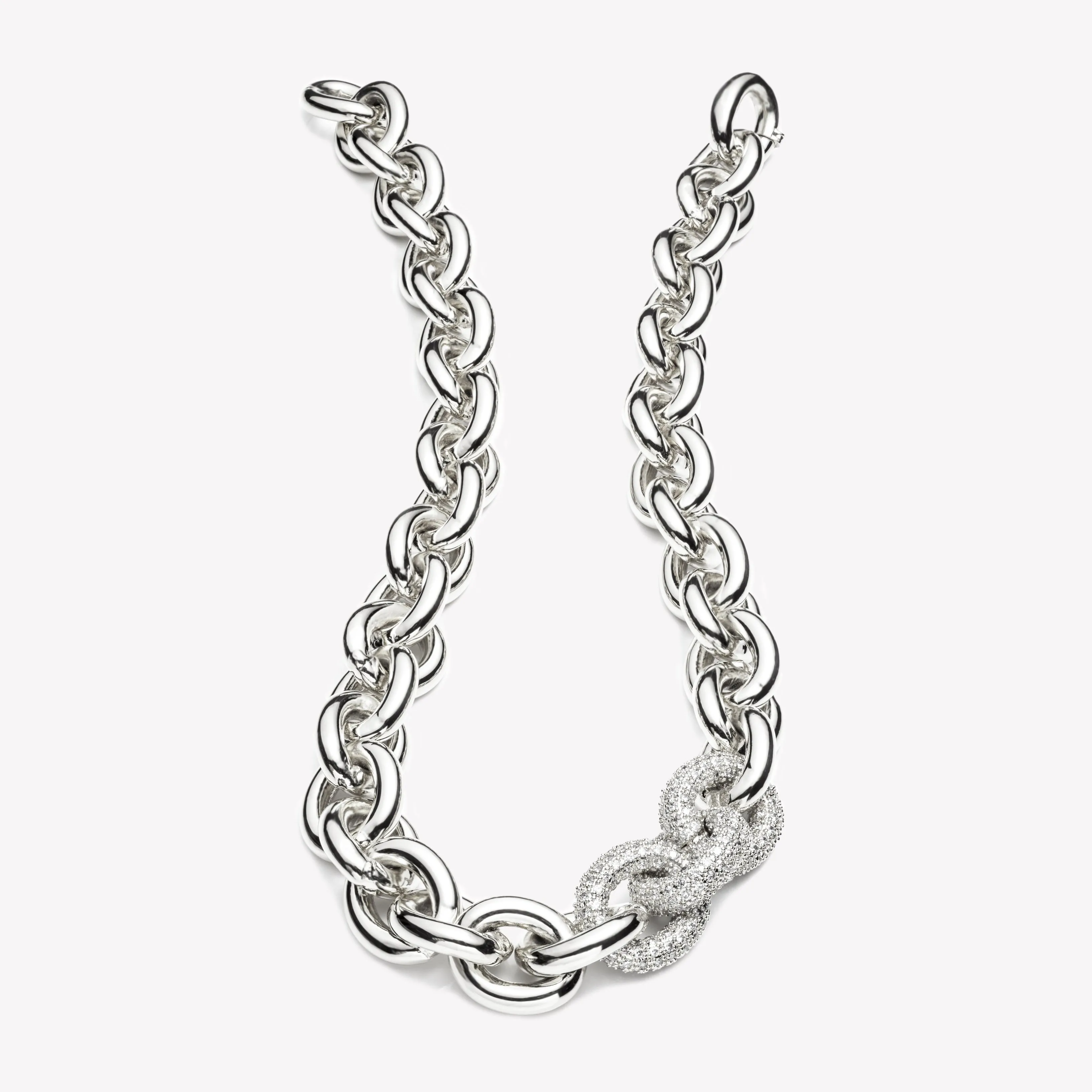 PAVÉ CABLE LINK NECKLACE