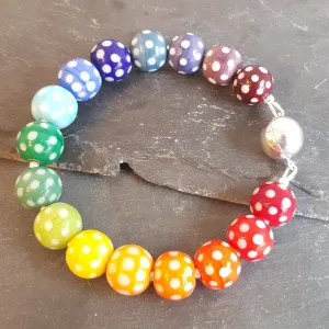 Polka Dotty Avril Round Bead Bracelet