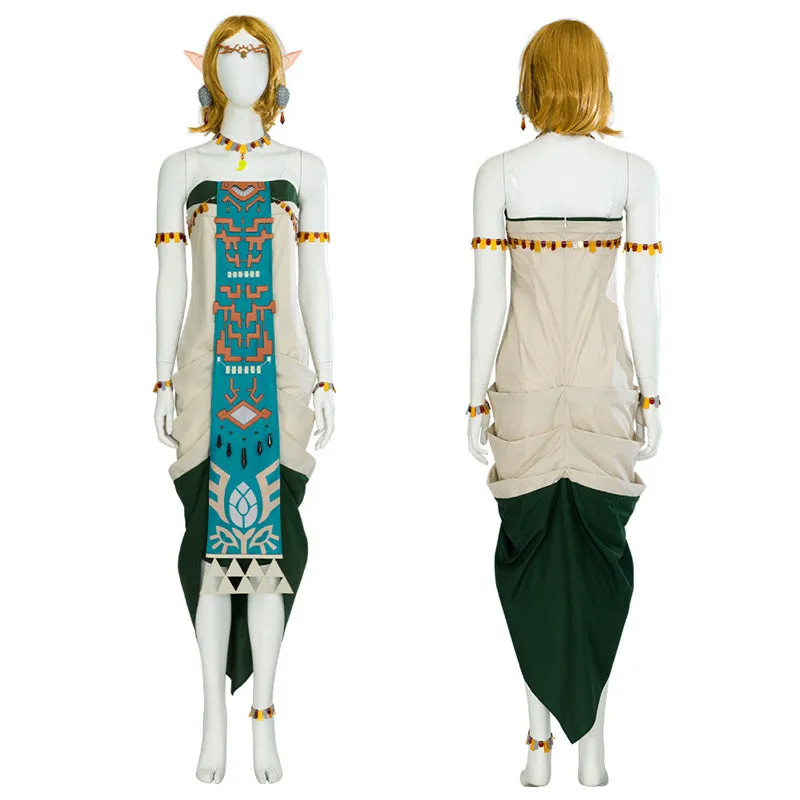 Princess Zelda Costume TOTK Zelda Zonai Dress Cosplay Costume Easy Version