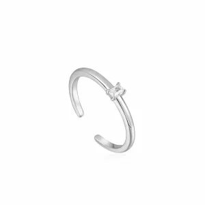 Silver Glam Adjustable Ring