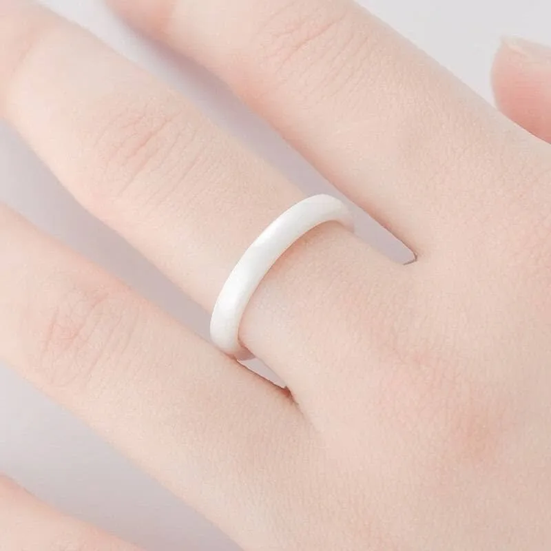 Simple 3mm Ceramic Wedding Band